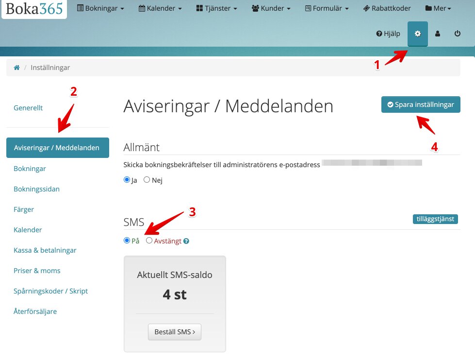 Stöd för SMS-utskick